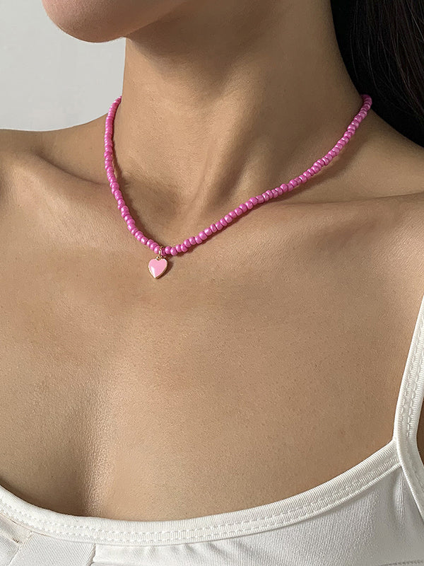 Original Solid Color Beads Necklace - Image 13