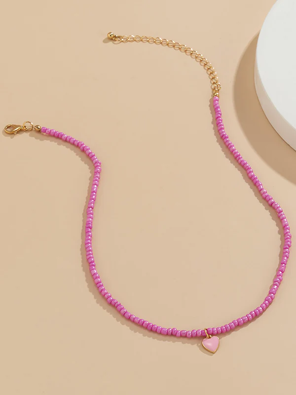 Original Solid Color Beads Necklace - Image 14