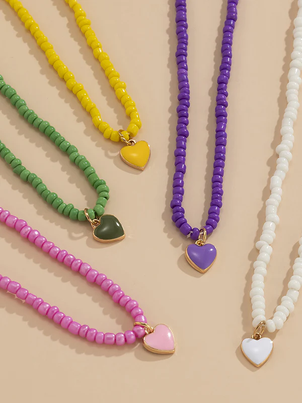 Original Solid Color Beads Necklace - Image 3