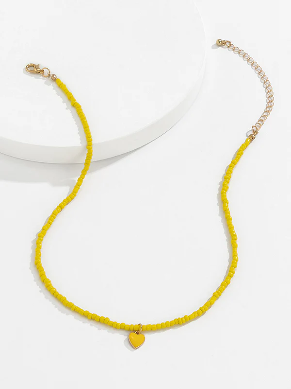 Original Solid Color Beads Necklace - Image 6