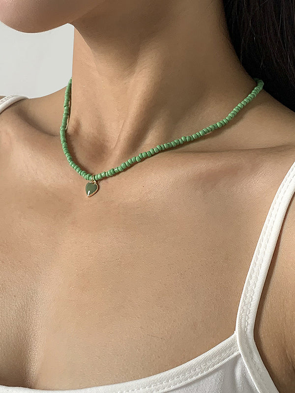 Original Solid Color Beads Necklace - Image 9