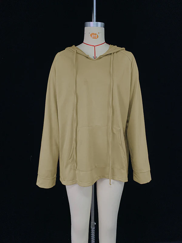 Original Solid Color Hoodies&Wide Leg Pants Two Pieces Set - Image 5