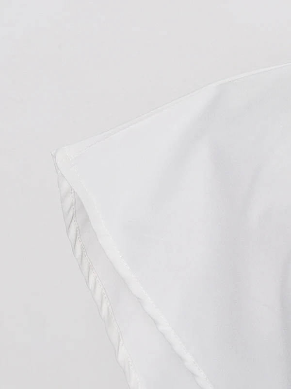 Original Solid Color Irregularity Geometry Blouse Tops - Image 12