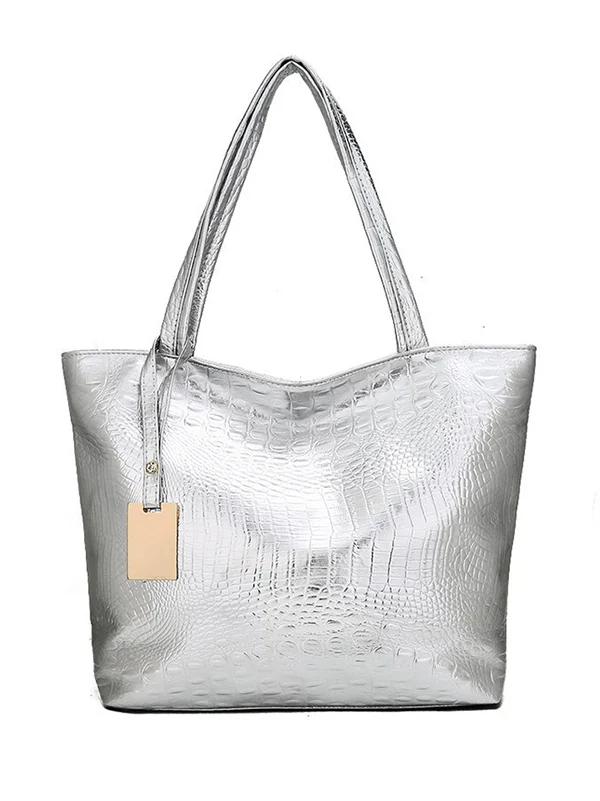 Original Solid Color Shiny Tote Bag - Image 10