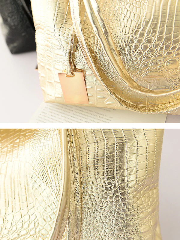 Original Solid Color Shiny Tote Bag - Image 8