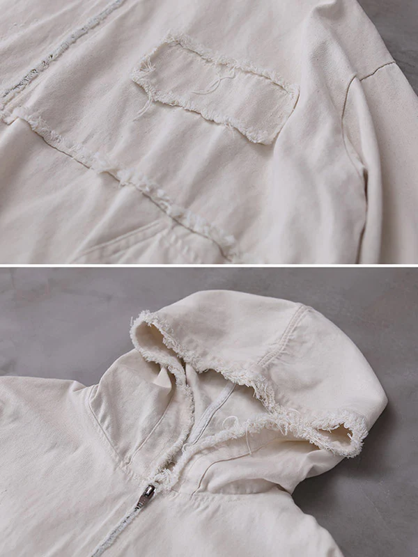 Original Solid Hooded Denim Outwear - Image 15