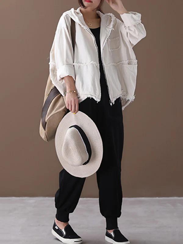Original Solid Hooded Denim Outwear - Image 3