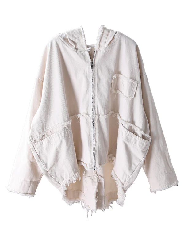 Original Solid Hooded Denim Outwear - Image 8