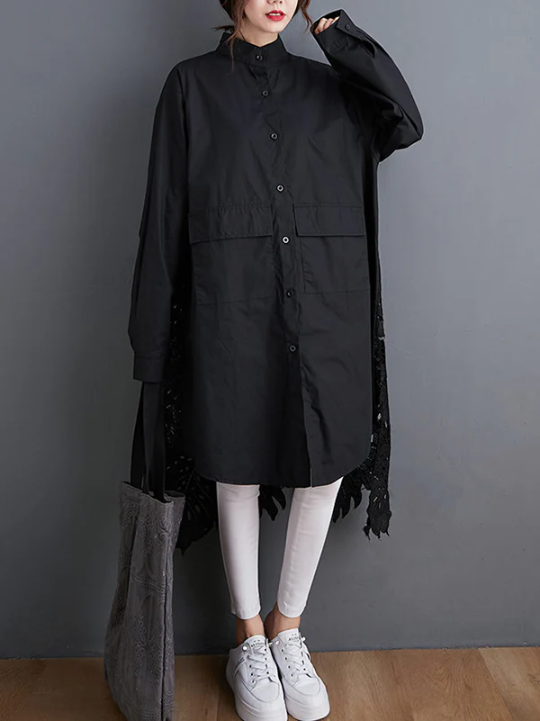Original Solid Irregularity Hollow Dress - Image 6