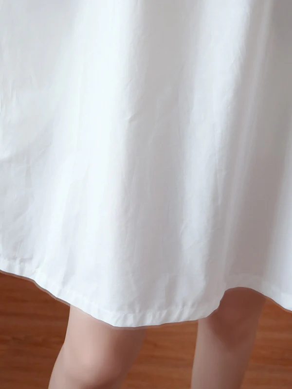 Original Solid Lace Split-Side Short Sleeve A-Line Mini Dress - Image 18