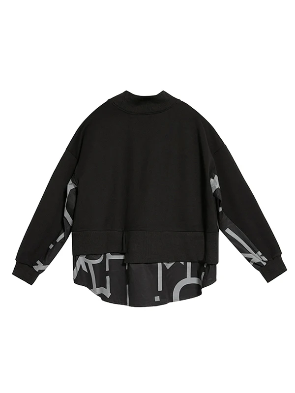Original Split-Joint False Two Sweatshirt Tops - Image 14