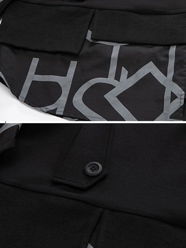 Original Split-Joint False Two Sweatshirt Tops - Image 15