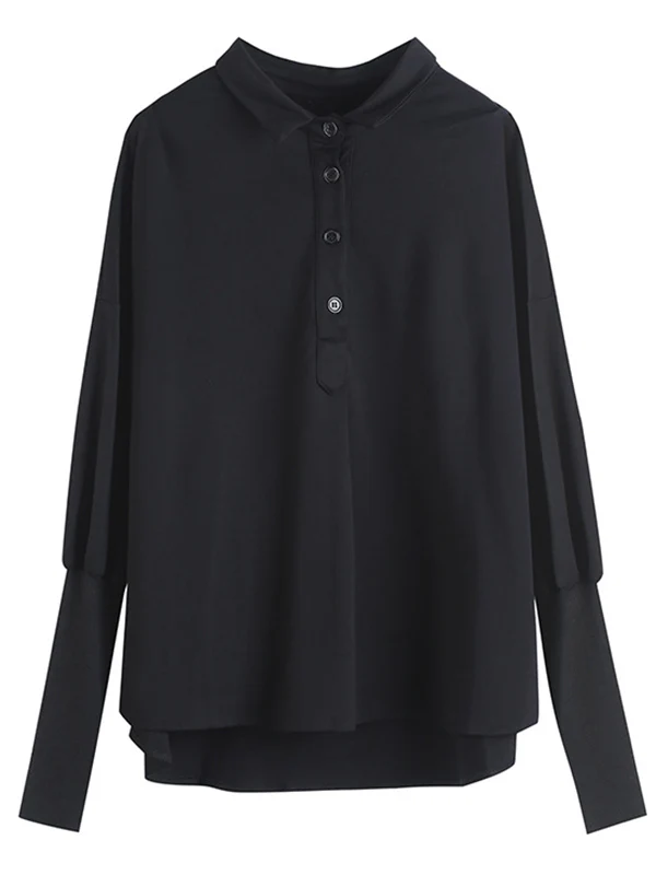 Original Split-Joint Gray&Black Polo Shirt Tops - Image 9
