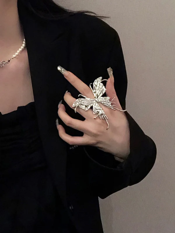 Original Statement Butterfly Shape Ring - Image 2