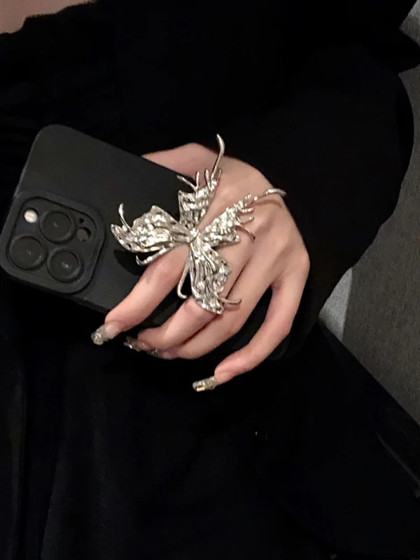 Original Statement Butterfly Shape Ring - Image 3