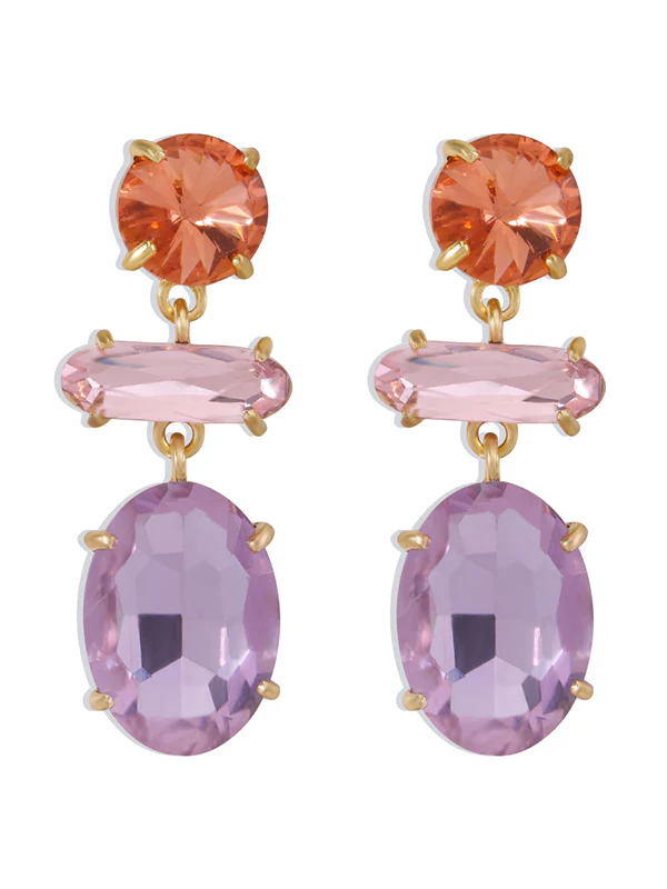 Original Statement Contrast Color Earrings - Image 10