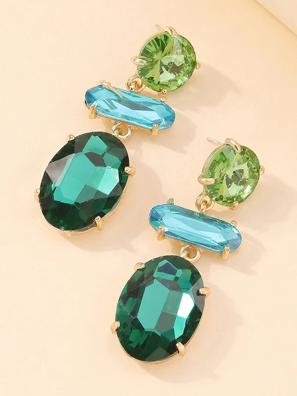 Original Statement Contrast Color Earrings - Image 6