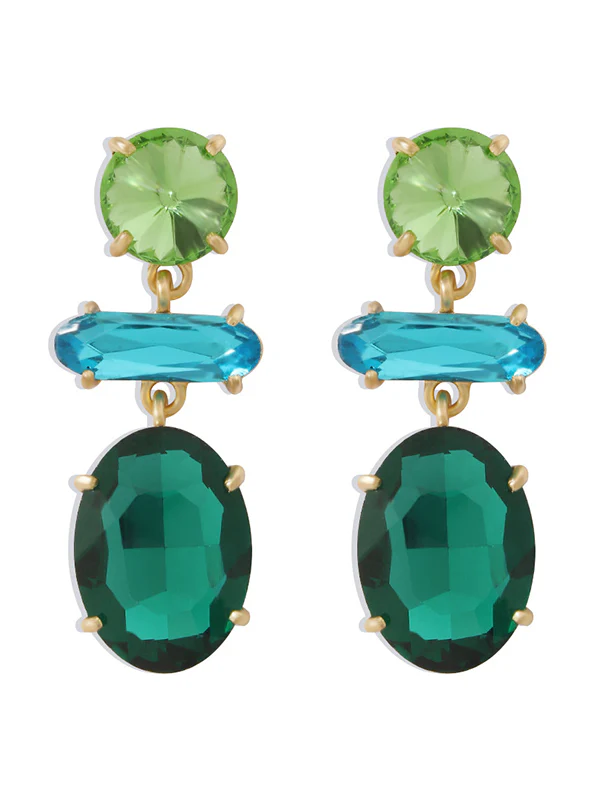 Original Statement Contrast Color Earrings - Image 9