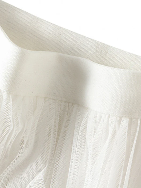 Original Stylish 7 Colors Falbala Gauze Skirt - Image 12