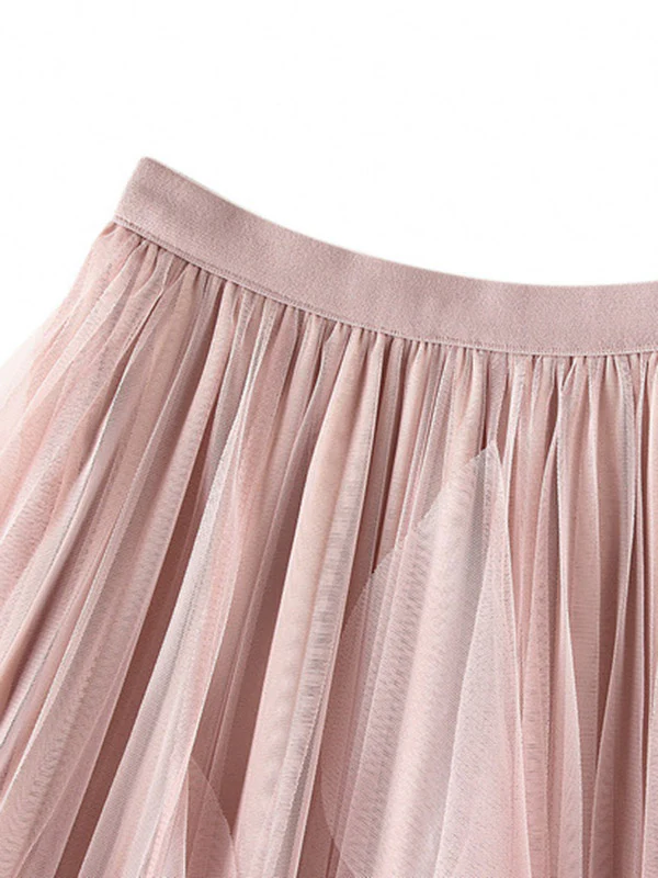 Original Stylish 7 Colors Falbala Gauze Skirt - Image 14