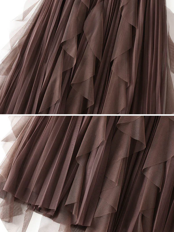 Original Stylish 7 Colors Falbala Gauze Skirt - Image 17