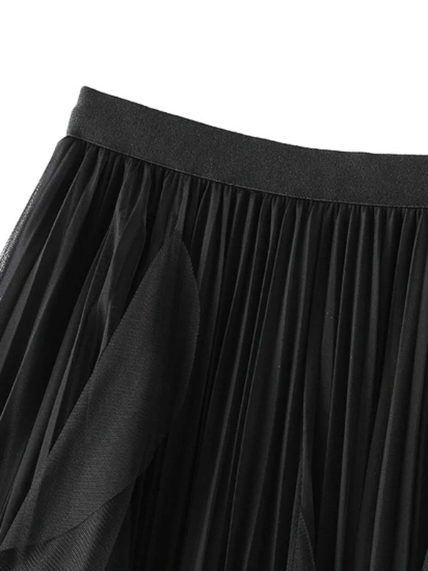 Original Stylish 7 Colors Falbala Gauze Skirt - Image 18