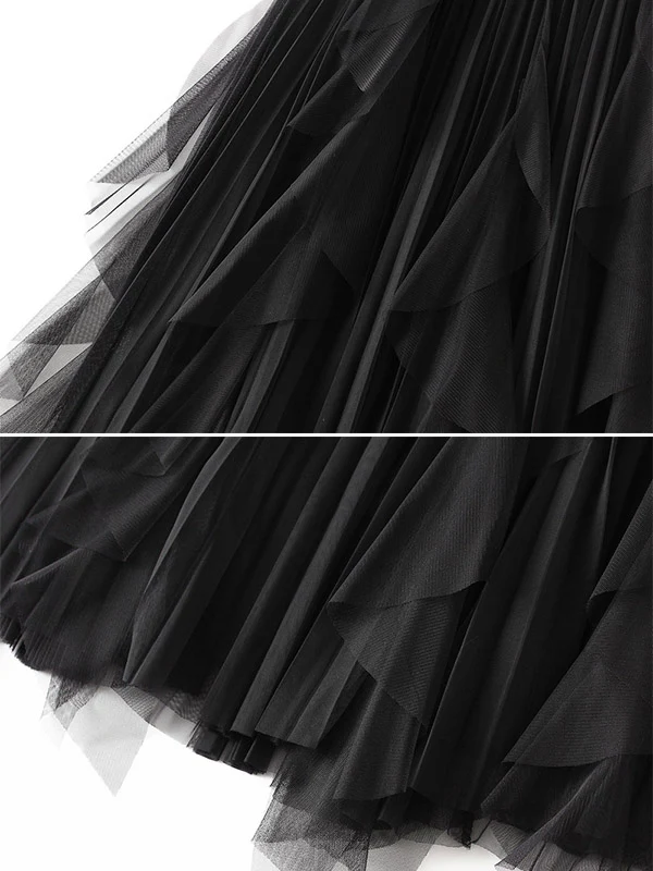 Original Stylish 7 Colors Falbala Gauze Skirt - Image 19