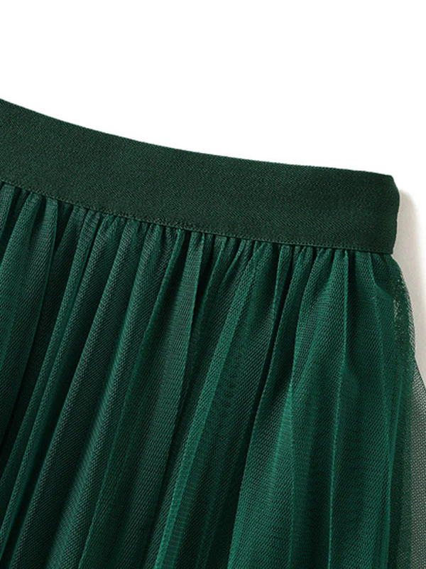 Original Stylish 7 Colors Falbala Gauze Skirt - Image 20