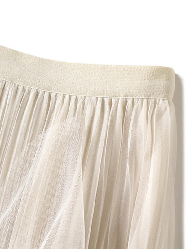 Original Stylish 7 Colors Falbala Gauze Skirt - Image 8