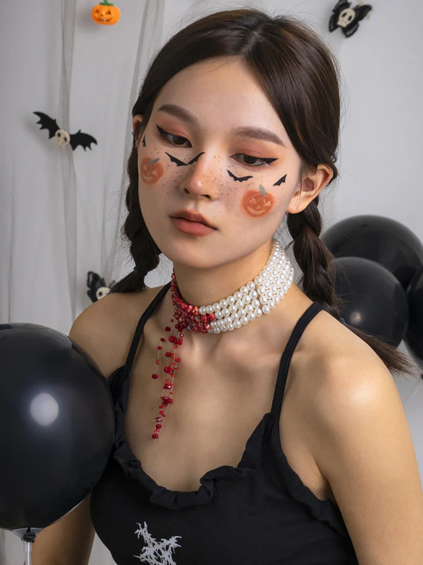 Original Stylish Beads Tasseled Halloween Necklaces Accessories - Image 3