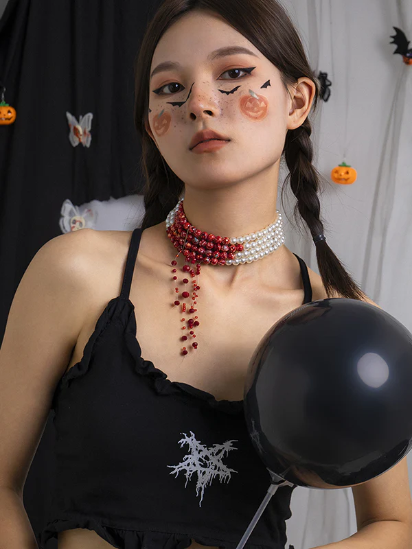 Original Stylish Beads Tasseled Halloween Necklaces Accessories - Image 4