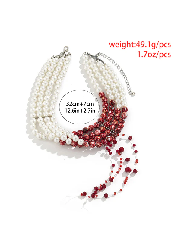 Original Stylish Beads Tasseled Halloween Necklaces Accessories - Image 6