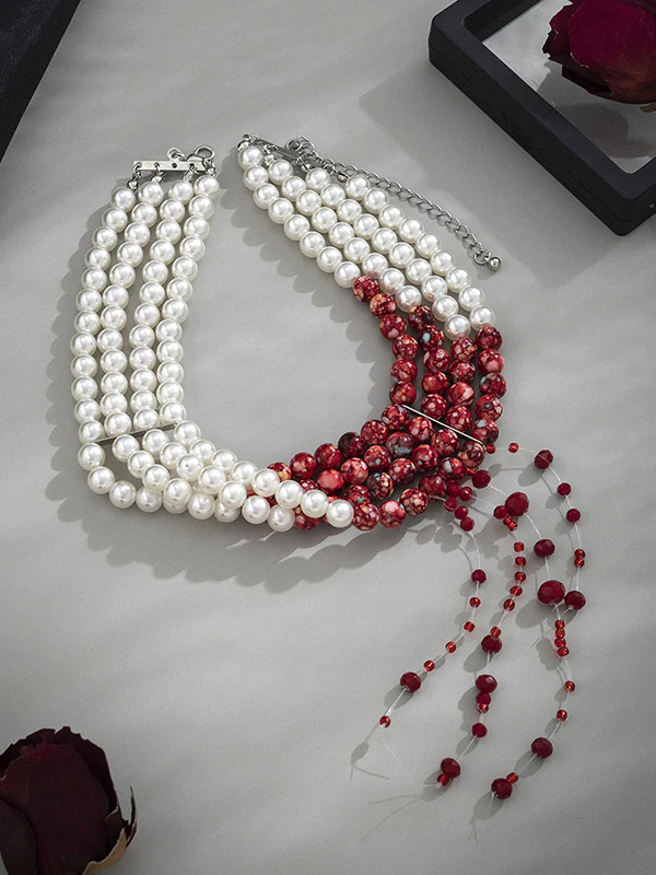 Original Stylish Beads Tasseled Halloween Necklaces Accessories - Image 7