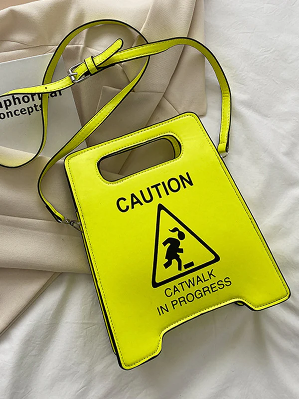 Original Stylish Letter Print PU Shoulder Bag - Image 17