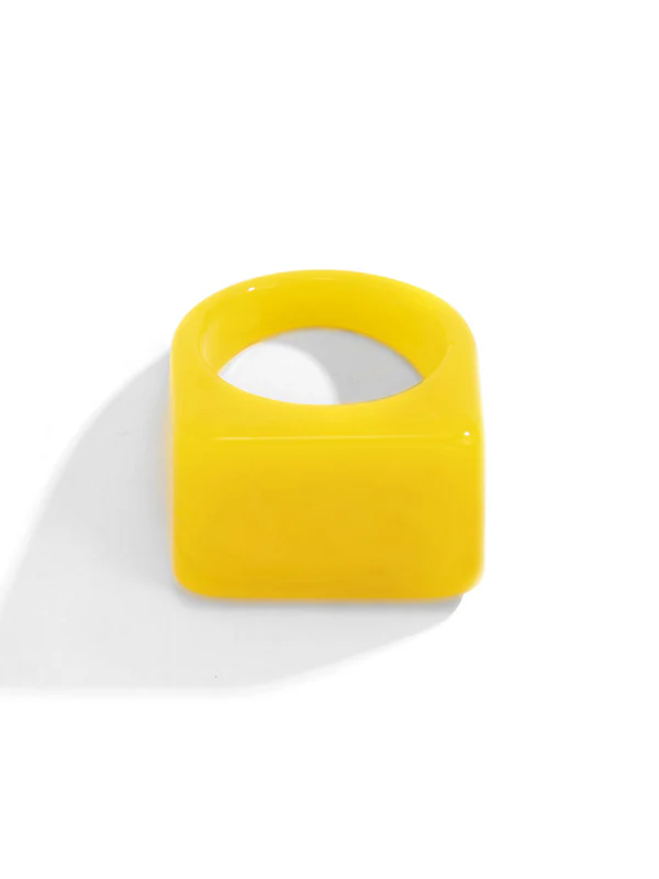 Original Stylish Resin 8 Colors Geometric Ring - Image 14