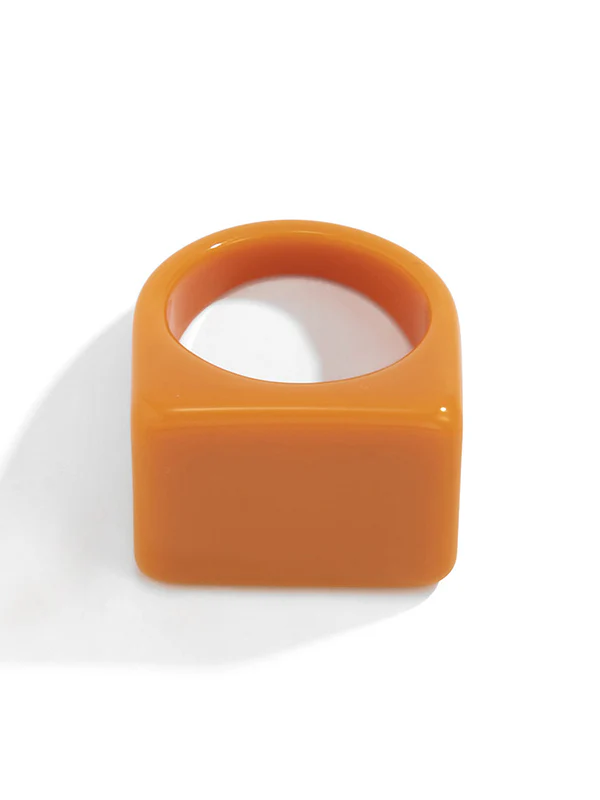 Original Stylish Resin 8 Colors Geometric Ring - Image 21