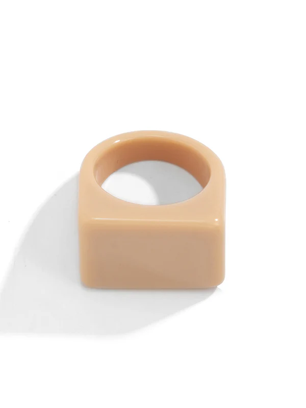 Original Stylish Resin 8 Colors Geometric Ring - Image 24