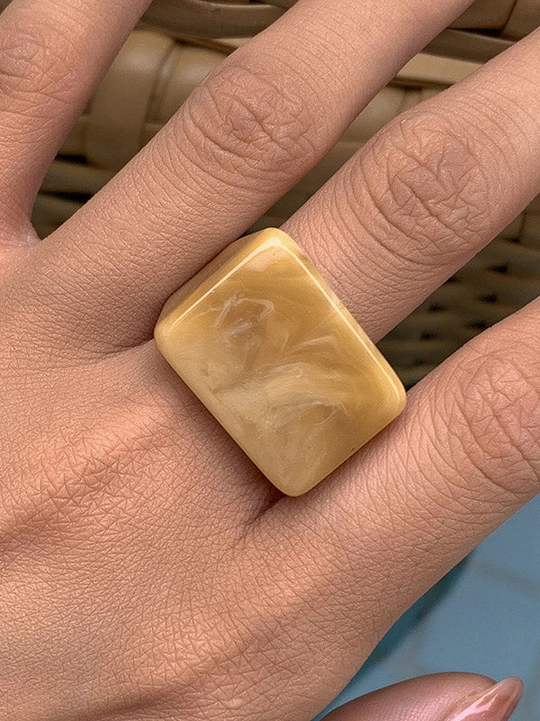 Original Stylish Resin 8 Colors Geometric Ring - Image 26