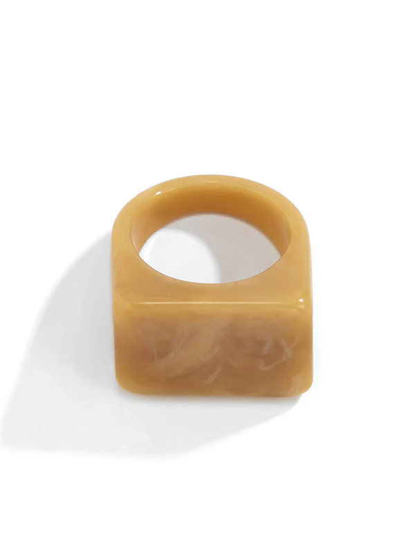 Original Stylish Resin 8 Colors Geometric Ring - Image 27