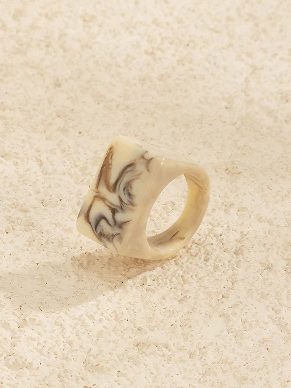 Original Stylish Resin 8 Colors Geometric Ring - Image 30