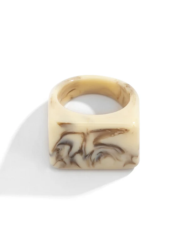 Original Stylish Resin 8 Colors Geometric Ring - Image 31