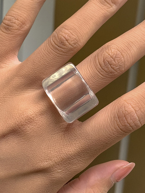 Original Stylish Resin 8 Colors Geometric Ring - Image 6