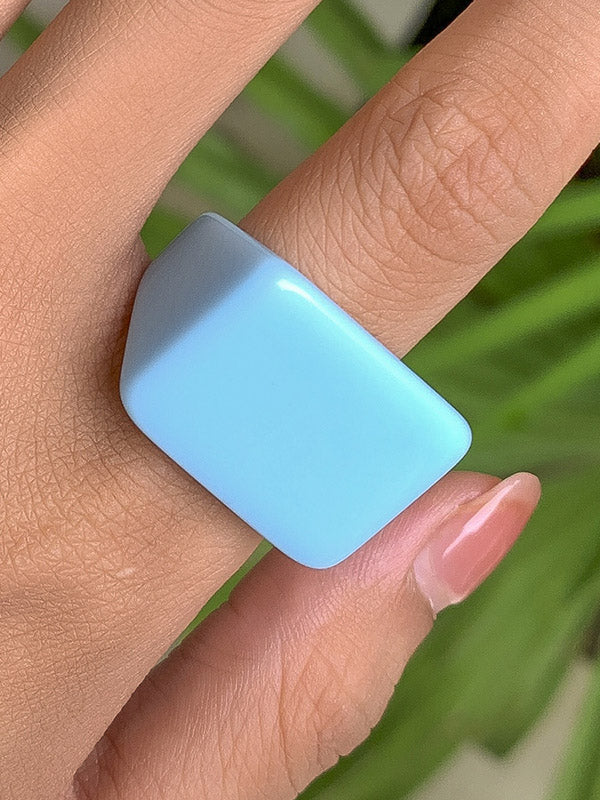 Original Stylish Resin 8 Colors Geometric Ring - Image 9