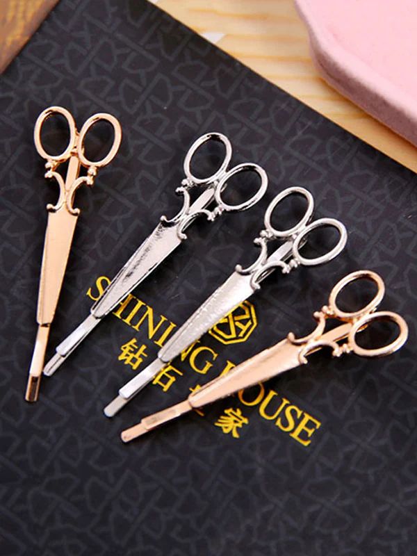 Original Stylish Solid Color Scissor Shape Hair Band - Image 3