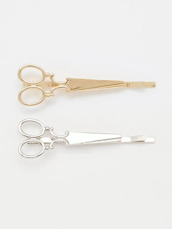 Original Stylish Solid Color Scissor Shape Hair Band - Image 4