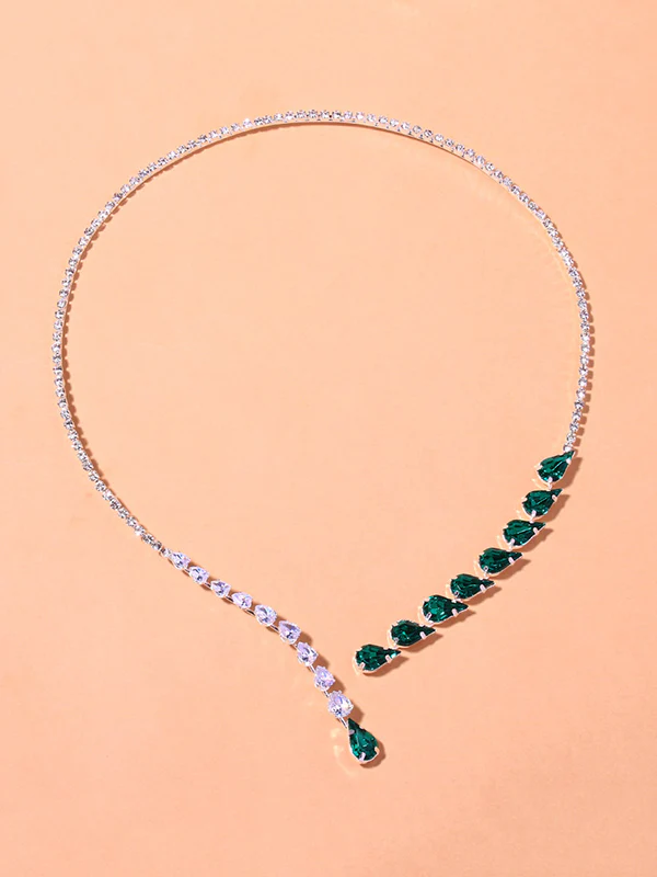 Original Stylish Statement Crystal Necklace - Image 4