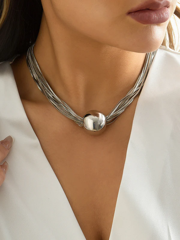 Original Stylish Statement Geometric Necklace - Image 2