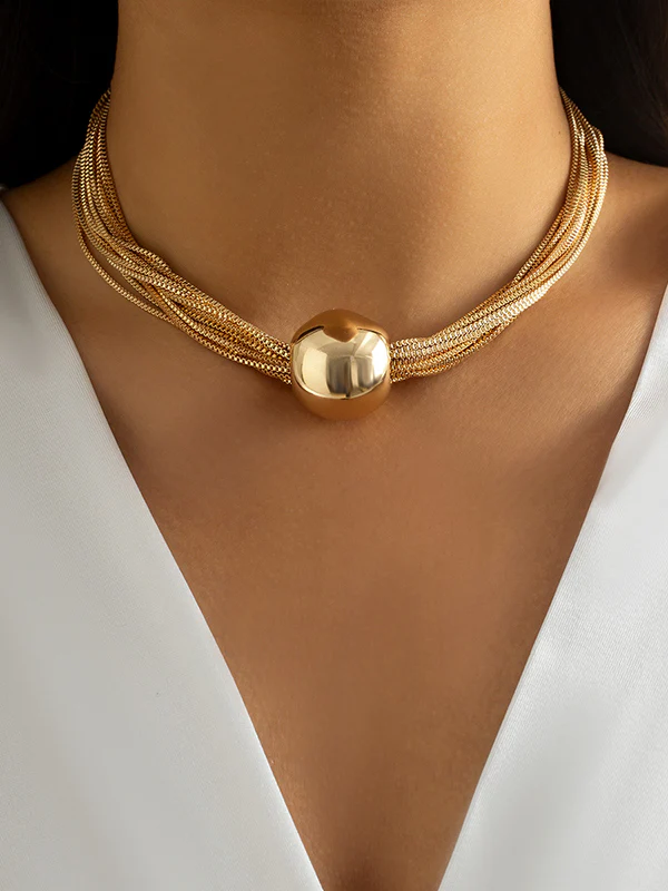 Original Stylish Statement Geometric Necklace - Image 3