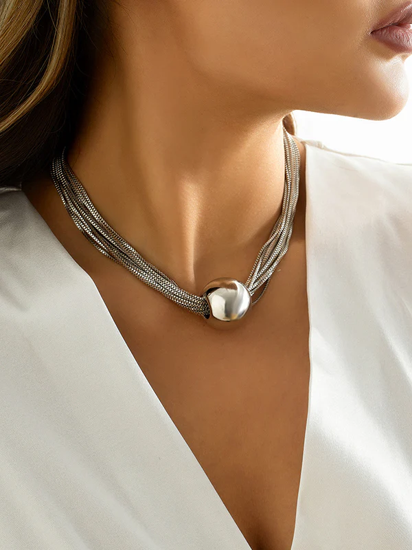 Original Stylish Statement Geometric Necklace - Image 4