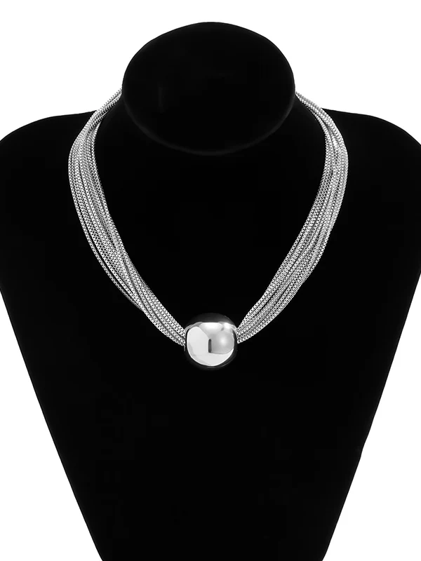 Original Stylish Statement Geometric Necklace - Image 9